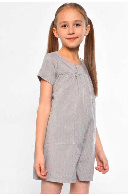 Комбинезон детский для девочки серого цвета 182514L