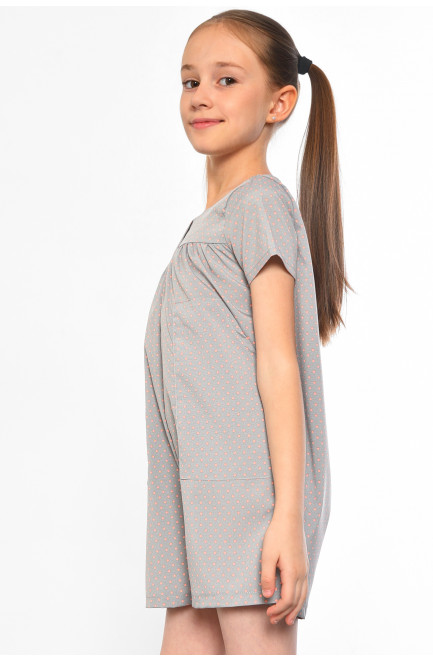 Комбинезон детский для девочки серого цвета 182514L