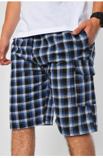 Шорты мужские черного цвета в клеточку 182551L