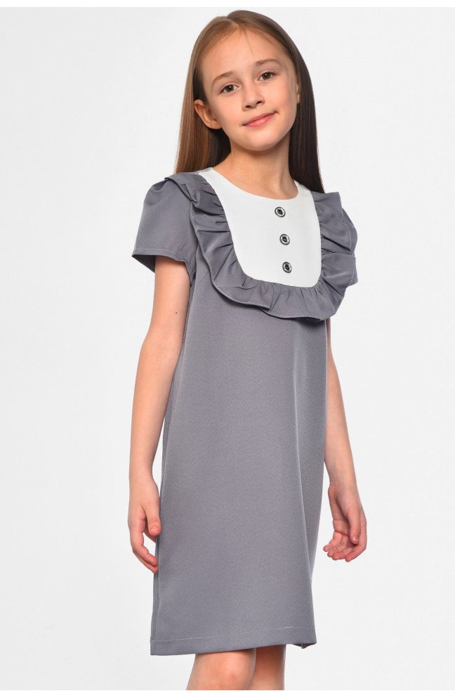 Платье детское для девочки серого цвета 182781L