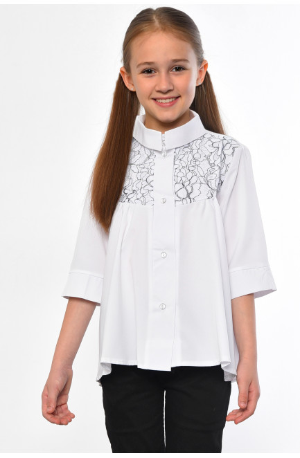 Рубашка детская для девочки белого цвета 182807L