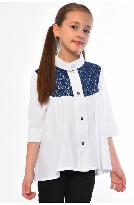Рубашка детская для девочки белого цвета 182850L