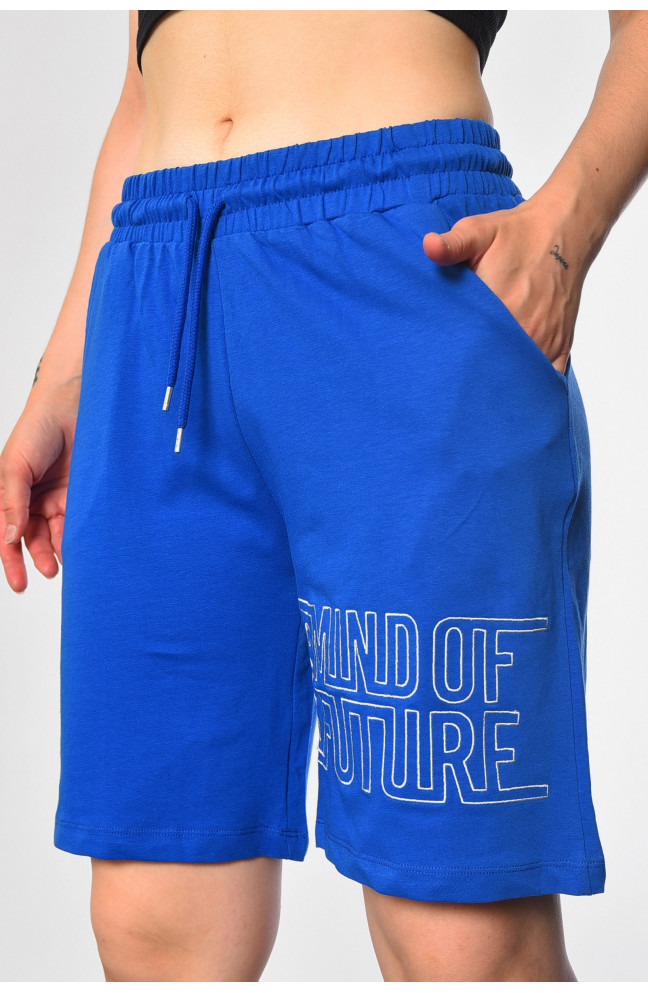 Шорты женские синего цвета 183539L