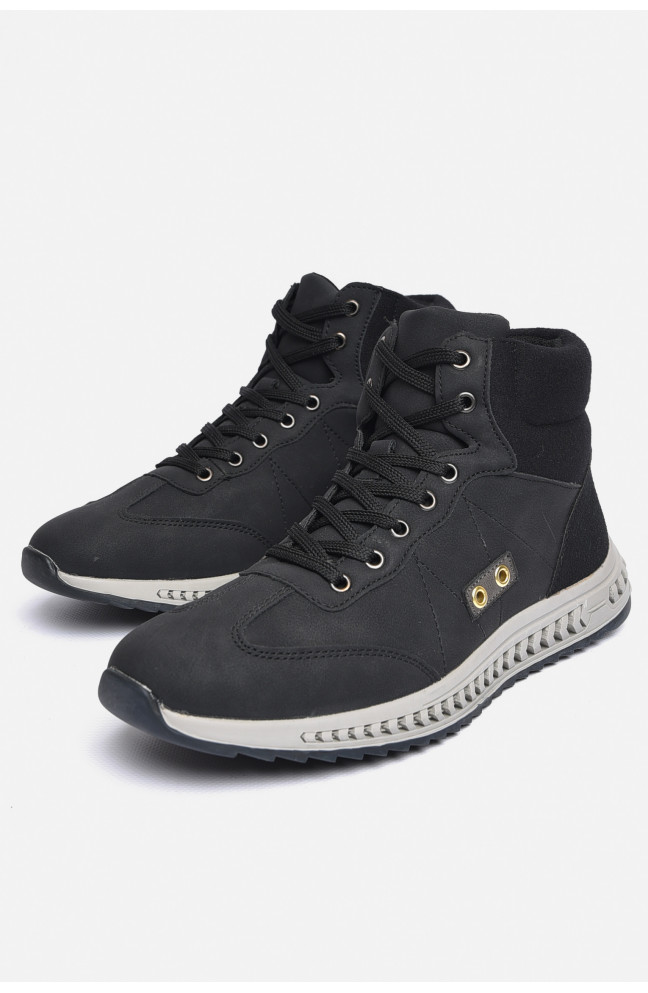 Ботинки мужские демисезонные черного цвета 184270L