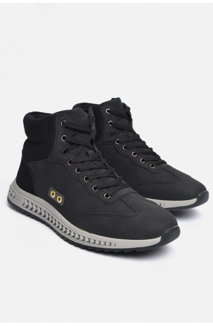 Ботинки мужские демисезонные черного цвета 184270L