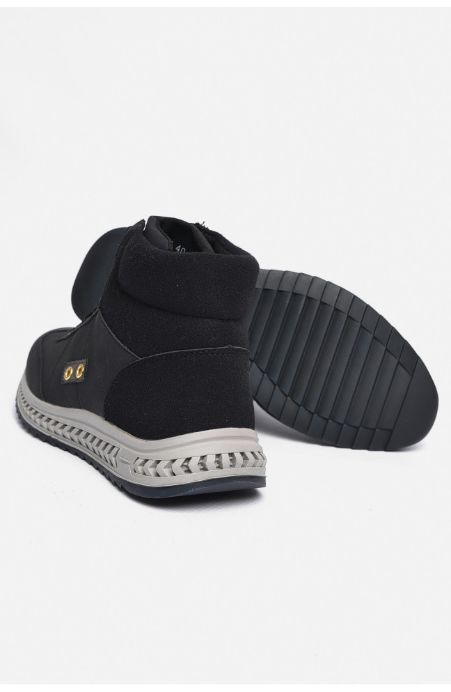 Ботинки мужские демисезонные черного цвета 184270L