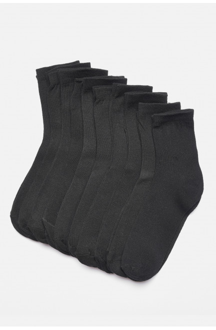 Набор носков мужских демисезонных черного цвета 10 пар 184325L