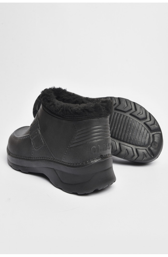 Галоши мужские на меху черного цвета 184478L