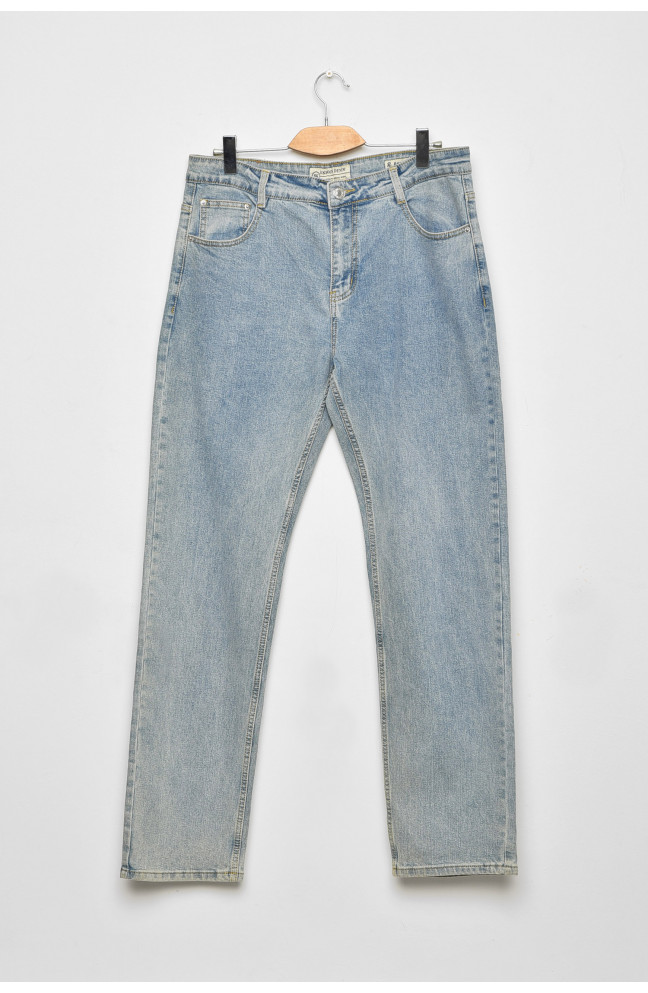 Джинсы мужские полубатальные голубого цвета 184687L