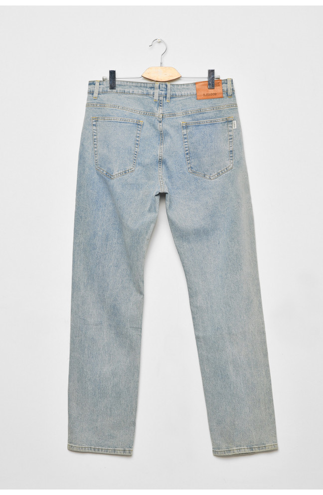 Джинсы мужские полубатальные голубого цвета 184687L