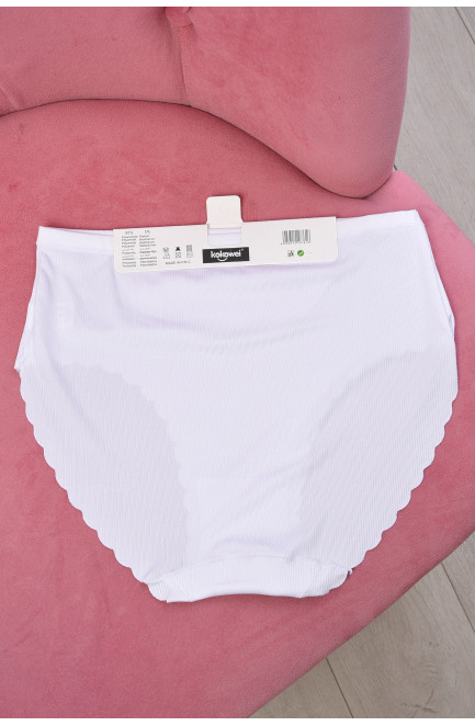 Трусы женские батальные белого цвета 184902L