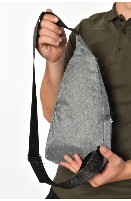 Бананка мужская текстильная серого цвета 185343L