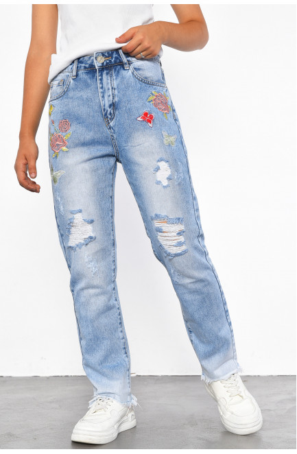 Джинсы женские синего цвета 185437L