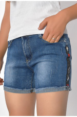 Шорты женские джинсовые синего цвета 186082L