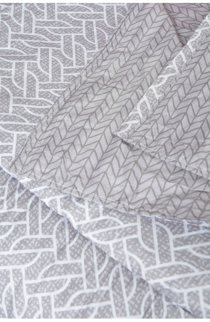 Комплект постельного белья с одеялом светло-серого цвета двухспальный 186469L