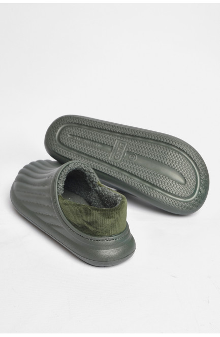 Галоши мужские на меху цвета хаки 186534L