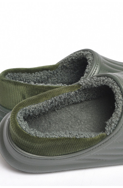 Галоши мужские на меху цвета хаки 186534L