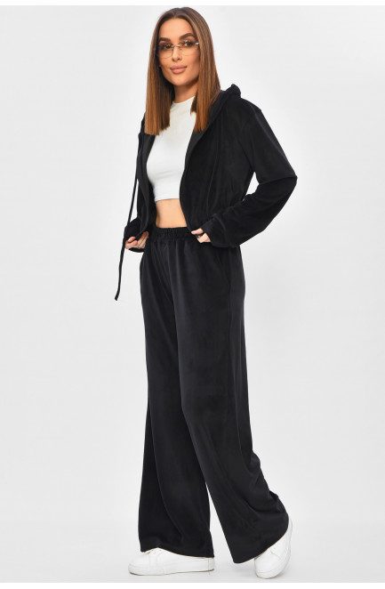 Спортивный костюм женский черного цвета 186840L