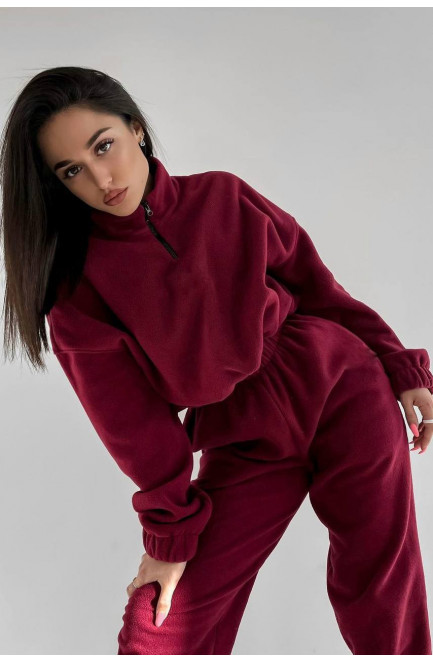 Спортивный костюм женский бордового цвета 187054L