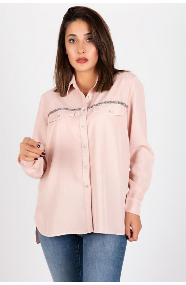 Рубашка женская розового цвета 187652L