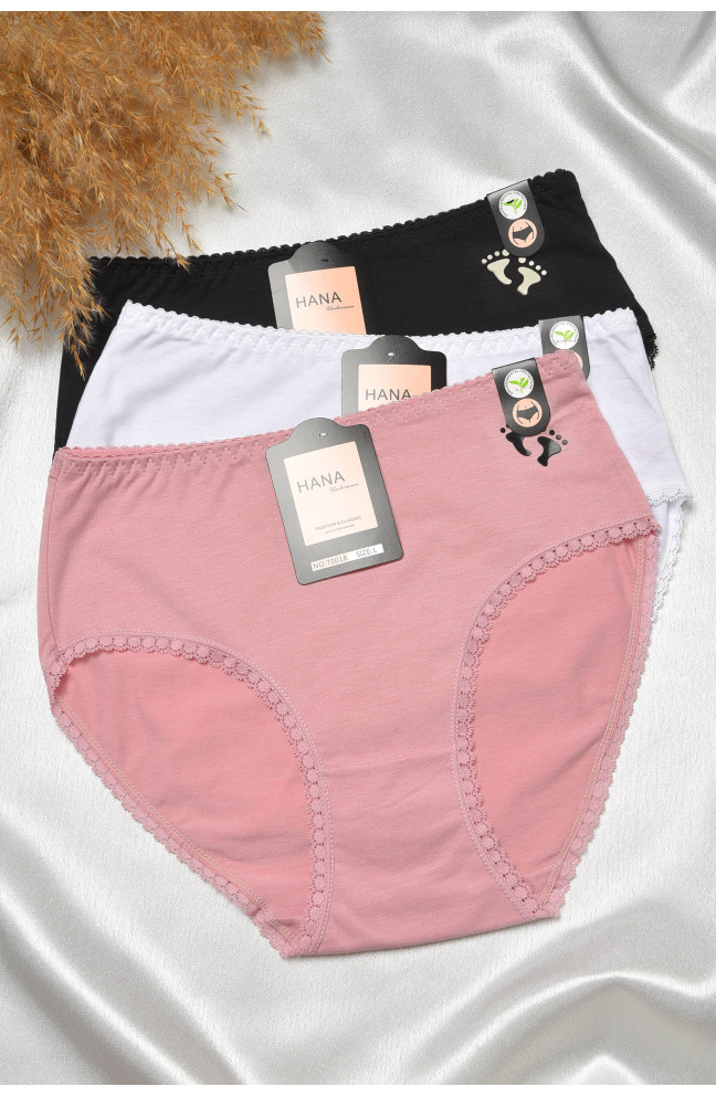 Набор трусов женских полубатальных 3 штуки 188590L