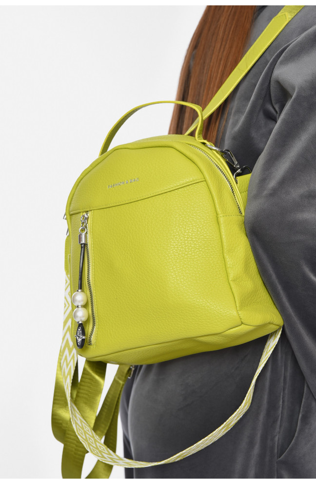 Рюкзак женский из экокожи зеленого цвета 189016L