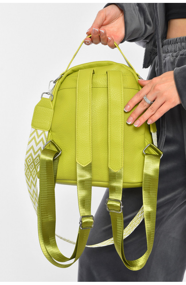 Рюкзак женский из экокожи зеленого цвета 189016L