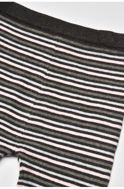 Лосины детские демисезонные для девочки темно-серого цвета 189136L