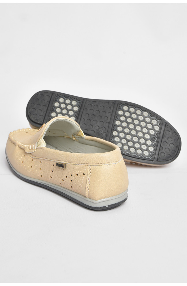 Мокасины детские бежевого цвета 189485L