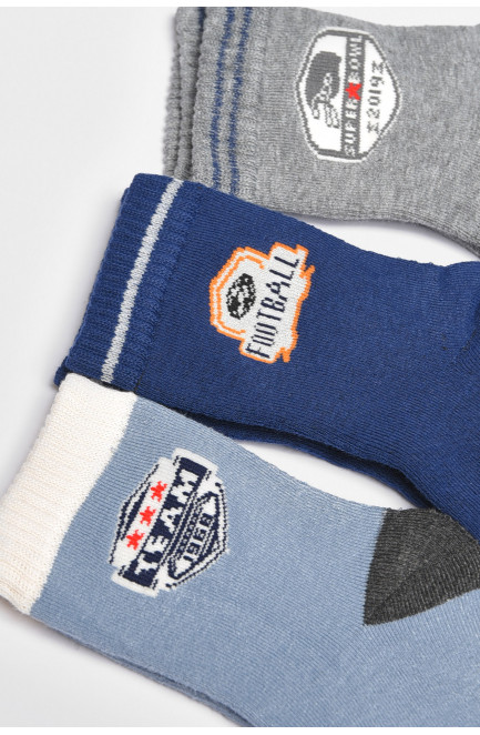 Набор носков махровых детских для мальчика 3 штуки 189487L