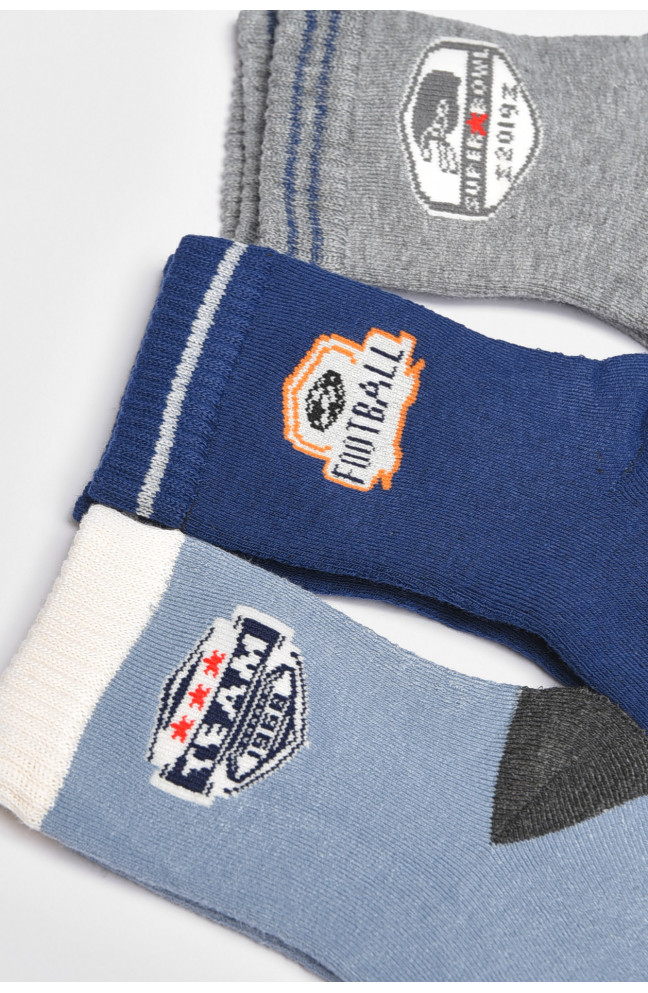 Набор носков махровых детских для мальчика 3 штуки 189487L