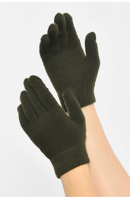 Перчатки женские цвета хаки утепленные 190033L