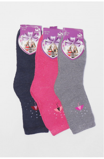 Набор носков женских махровых 3 штуки 190082L