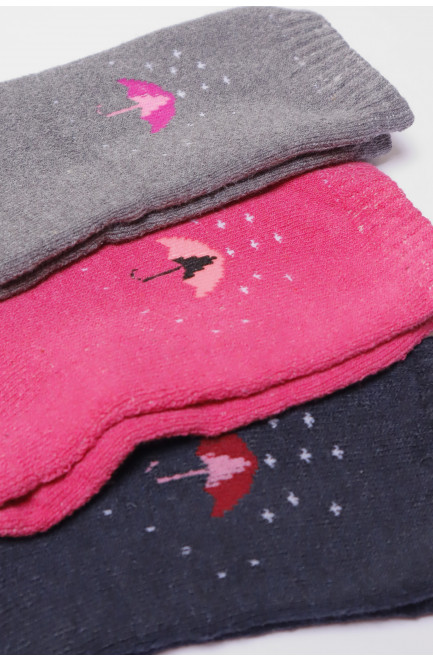 Набор носков женских махровых 3 штуки 190082L