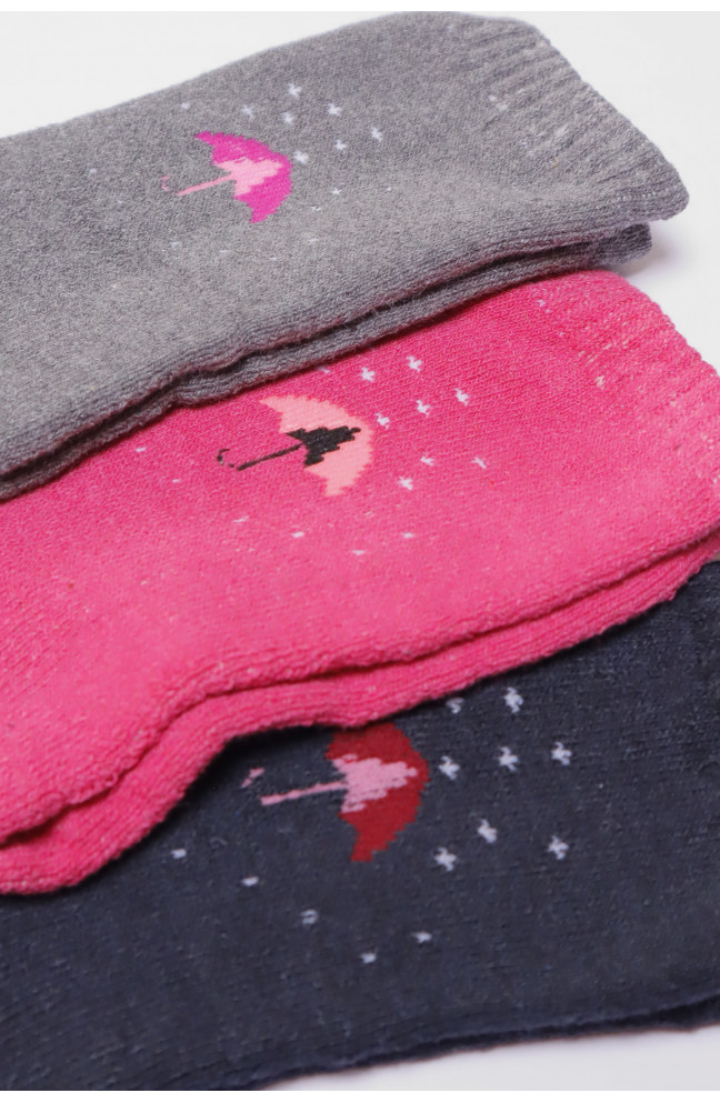 Набор носков женских махровых 3 штуки 190082L