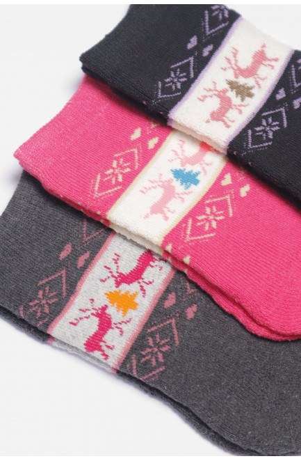 Набор носков женских махровых 3 штуки 190368L