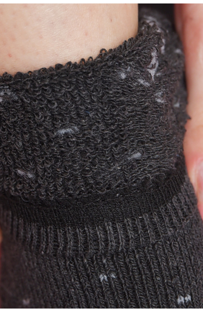 Носки женские махровые темно-серого цвета 190422L