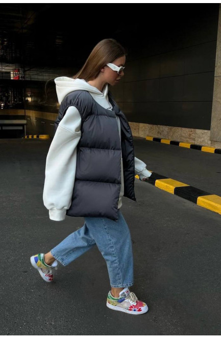 Жилетка женская серого цвета 190433L