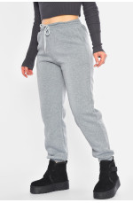 Штаны женские на флисе серого цвета 190708L