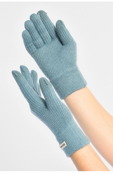 Перчатки женские сенсорные мятного цвета утепленные 191151L