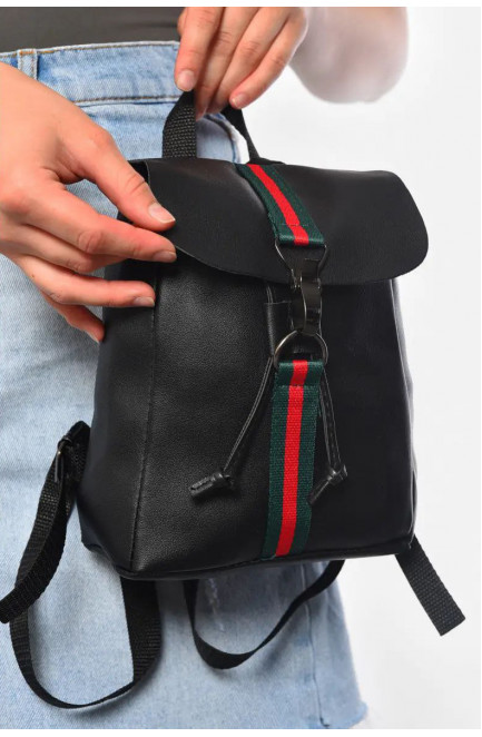 Рюкзак детский из экокожи черного цвета 191209L