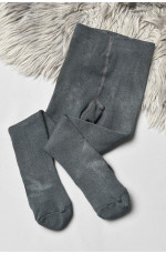 Колготы детские махровые для мальчика однотонные темно-серого цвета 191663L