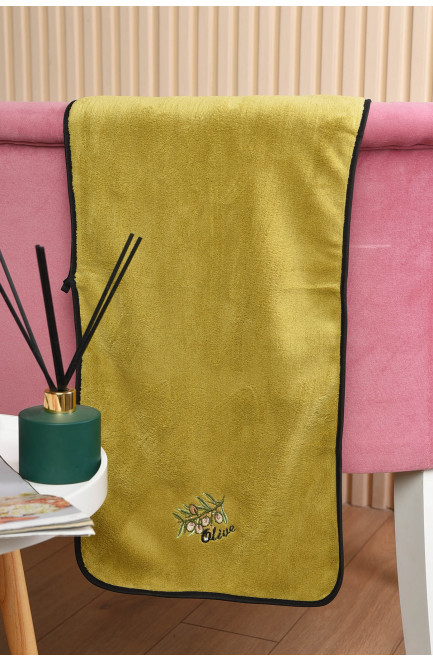 Полотенце кухонное микрофибра оливкового цвета размер 35*70 см 191844L
