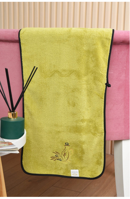 Полотенце кухонное микрофибра салатового цвета размер 35*70 см 191845L