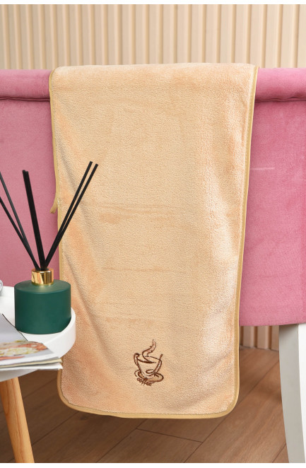 Полотенце кухонное микрофибра бежевого цвета размер 30*65 см 191850L