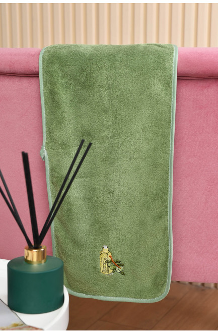 Полотенце кухонное микрофибра зеленого цвета размер 25*50 см 191860L