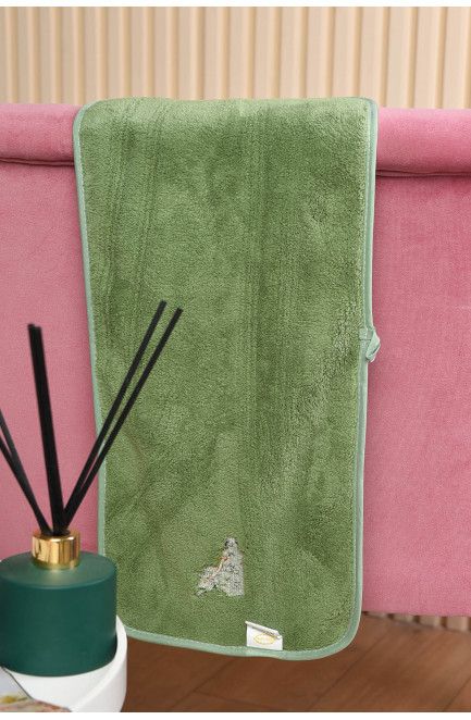 Полотенце кухонное микрофибра зеленого цвета размер 25*50 см 191860L
