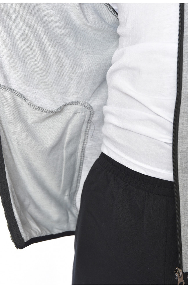 Спортивный костюм мужской черно-серого цвета 192036L