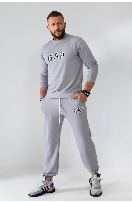 Спортивный костюм мужской серого цвета 192780L