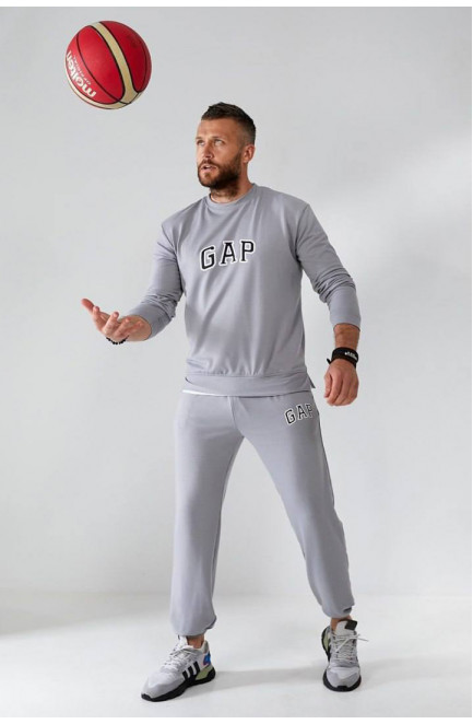 Спортивный костюм мужской серого цвета 192780L